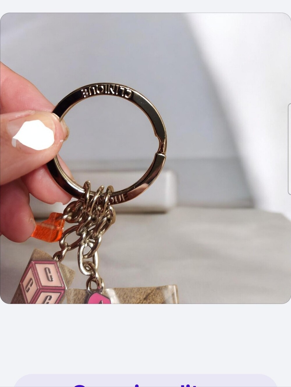 Pink Ribbon Charm Keychain - Show Ur Support ♡ New/ Still In Plastic - Picture 2 of 2